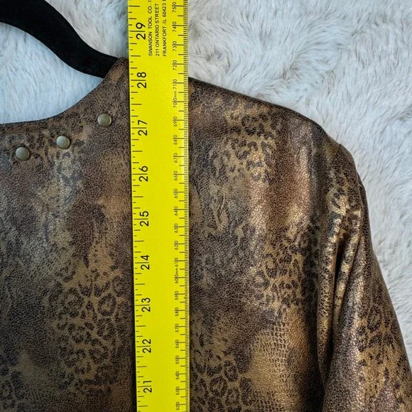 Isabel‎ Hayley Timeless Trends Blazer Jacket 2X Leopard Print Metallic Party - Picture 12 of 13